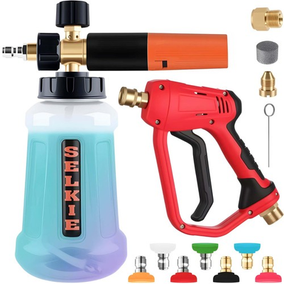 #ad 5000PSI Pressure Washer Gun with Foam Cannon Pressure Washer Sprayer Gun wit... $51.34