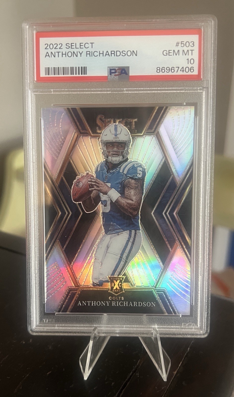 2022-23 Panini Select XRC Anthony Richardson #503 Silver Prizm (RC) PSA 10 GEM