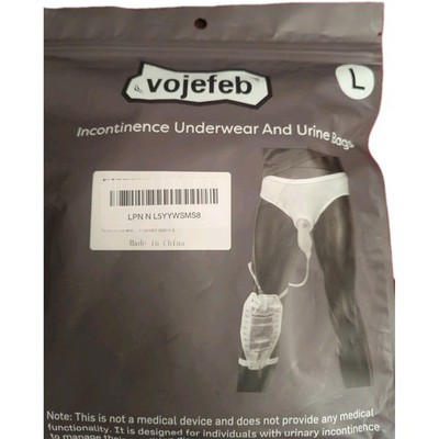 VOJEFEB Men Incontinence Underwear   3 Urine Bags For Protection 2XL Open Pack