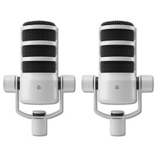 Rode PodMic Cardioid Dynamic Broadcast Microphone White, Pair 