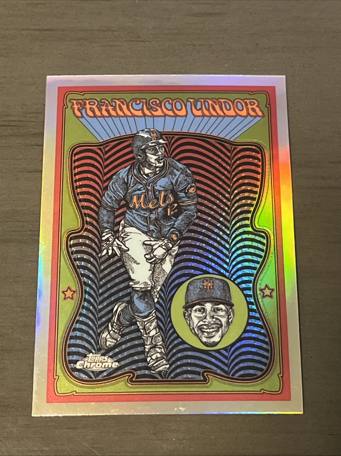 2025 Topps Chrome Francisco Lindor Ultra Violet All-Stars Case Hit SSP Mets