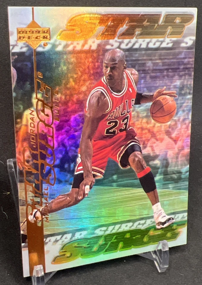 1999-00 Upper Deck Star Surge Michael Jordan #S1 HOF Bulls 90s NBA Insert Rare - Image 2 of 4