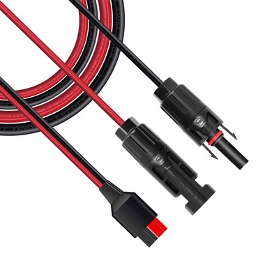 Câble Connecteur Solaire 10 AWG Vers Anderson 50A - 60 Cm, Étanche | Pour Panneaux Solaires, Onduleurs, Centrales Portables
