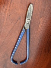 French Shears-7" Long-Straight Blade made in France-Blue coated handles-sharp