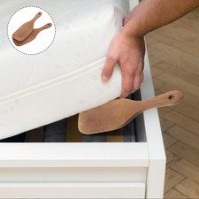 Ergonomic Wooden Mattress Lifter Tool for Daily Bed Sheet Tucking Light Brown