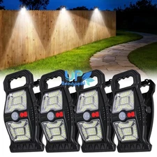 LOT Clip on Solar Lights Outdoor 3-Mode Solar Motion Lights Security Fence Lamp