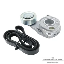 Serpentine Drive Belt Tensioner Pulley Kit For Honda Fit 2009 2010-2013 L4 1.5L