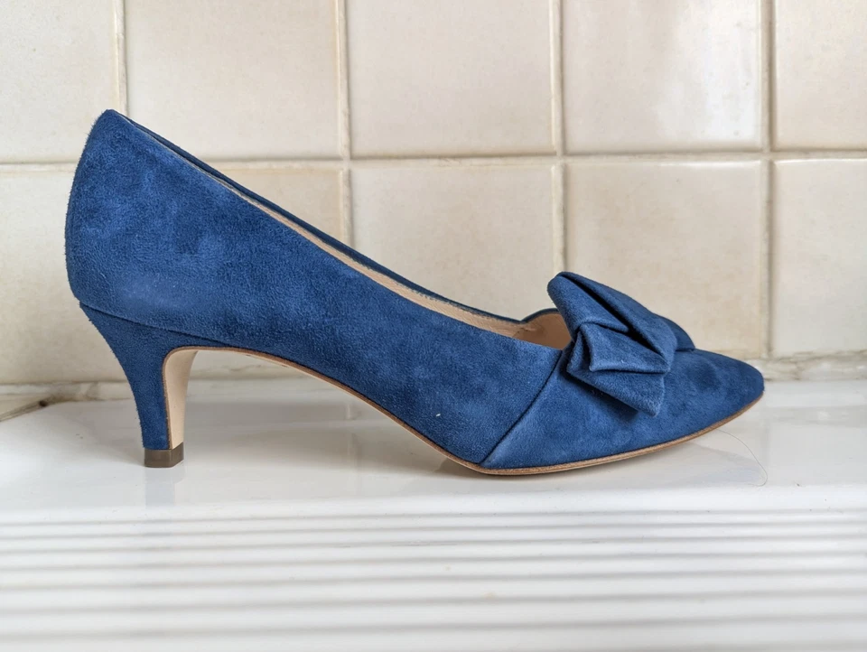 PETER KAISER Escarpins en Cuir nubuck bleu Turquoise - talons 6 cm - T37 - Photo 4/4
