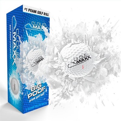 Laughing Smith Prank Golf Balls - Funny Exploding Ball Trick - Gag White