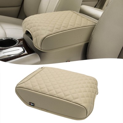 Fit Infiniti QX60 JX35 Nissan Pathfinder 13-20 Console Lid Armrest Cover Pad Tan