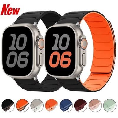 Silikon Magnet Loop Armband für Apple Watch 11 10 9 8 7 6 5 4 SE 40-49mm Ultra 3