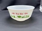 Vintage 1950s Hazel Atlas Tom and Jerry Milk Glass Egg Nog Christmas Bowl