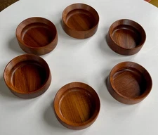 Set of 6 DANSK TEAK   5.5"   BOWLS   Excellent condition!  Quistgaard Denmark