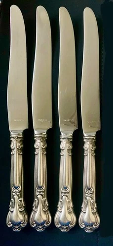 Gorham Chantilly Sterling Handle  Knives 9 5/8” ~ Set of 4