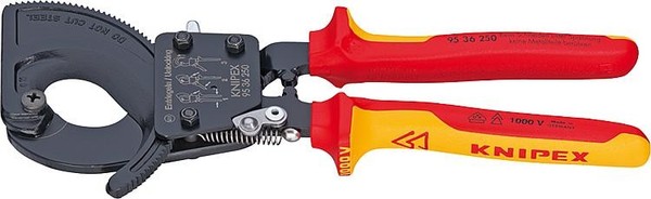 Knipex Kabelschneider Ratschenprinzip Isoliert 250Mm-image