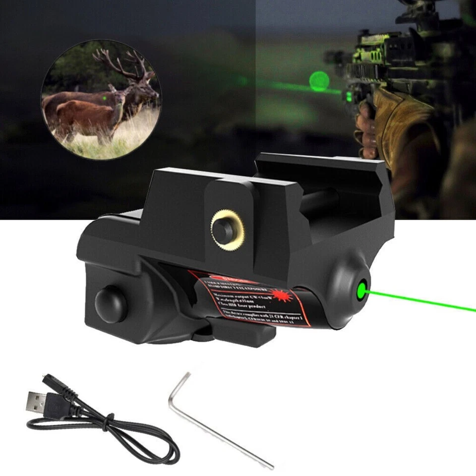 USB Rechargeable Green Blue Laser Sight For Pistol Glock 17 19 Taurus G2C G3 G3C - Image 2 of 4