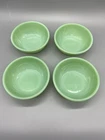 1948-50 Fire King Oven Ware Jadeite Restaurant 5.5 Beaded Rim Bowls Set of 4