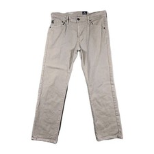 AG Adriano Goldschmied Matchbox Slim Straight Gray Stretch Jeans Mens 33x28