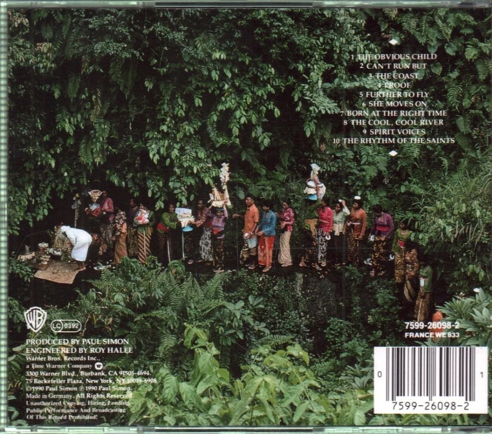 Paul Simon Rhythm Of The Saints CD Deutschland Warner Bros 1990 7599260982 - Bild 2 von 2