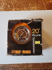 Vintage Stewart Warner 20 Bicycle Speedometer Gauge 0-50 Mph Usa Vtg Nos