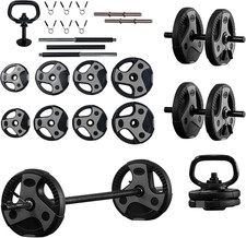 Weight Set for Home Gym - Barbell, Curl Bar or Multi-Use Options - Vario Options