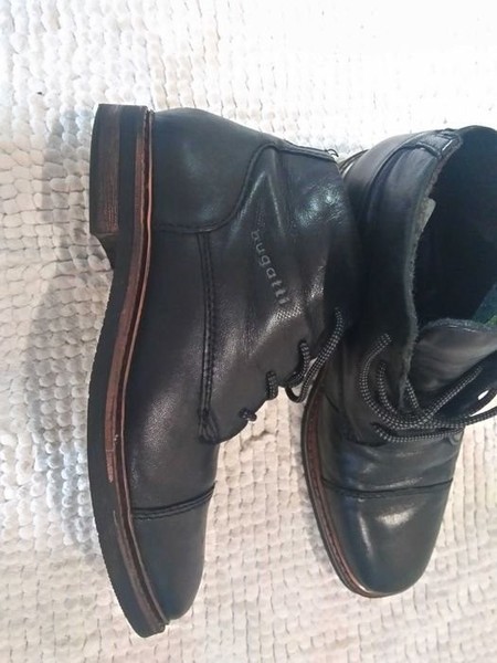 Men Bugatti Boots Black Leather 41