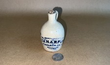 Antique 19th C Stoneware Stencil Decorated I.W. Harper Mini Whiskey Liquor Jug