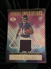 2021 Illusions Great Expectations RC Tylan Wallace Rookie Jersey Patch Ravens