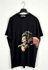 Givenchy Lion Graphic Print Oversized Fit Men Black T-shirt Size M