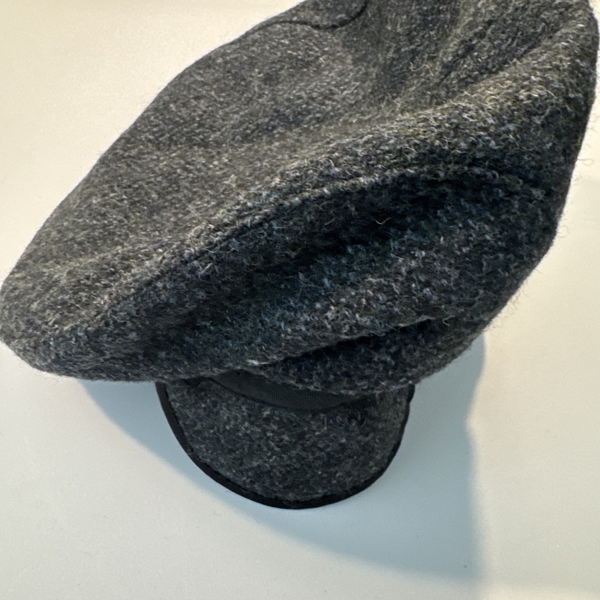 Vintage Eddie Bauer Harris Tweed Earflap Flat Cap Sz Medium Thinsulate Gray View 3