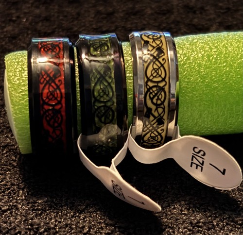 These are Celtic dragon wedding bands