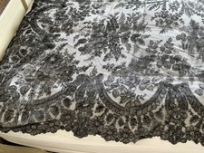 Very fine Chantilly hand made lace shawl 76" x 76"