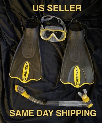 Palau SAF Mask, Dry Snorkel, Adjustable Fins US Men s Sizes 11 To 13