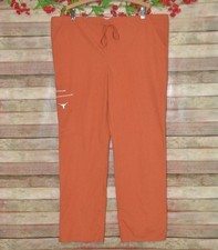 Texas Longhorns Scrub Pants Large Burnt Orange UT Medical Drawstring Unisex