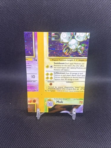 1999 Pokemon Fossil Holo Error Miscut NFC Magneton Muk Haunter Hitmonlee
