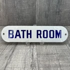 ORIGINAL 1940's RARE BATHROOM PORCELAIN SIGN VINTAGE ANTIQUE GAS STATION OIL