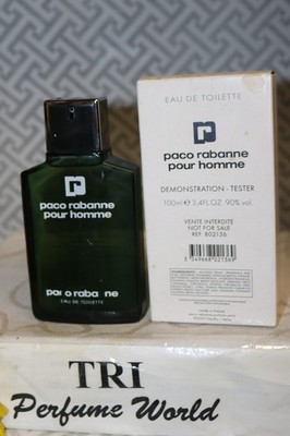 Vintage Paco Rabanne Pour Homme Eau de Toilette Spray 3.4 fl. oz. White Box