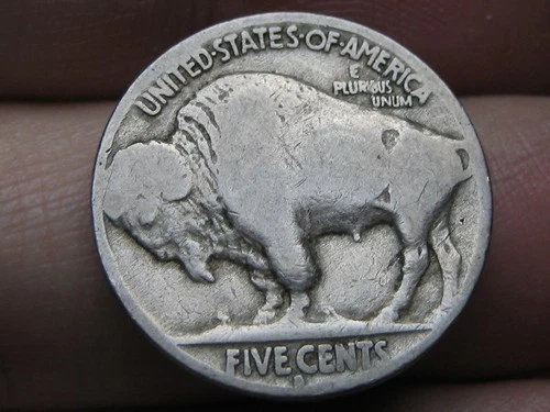 1914 S Buffalo Nickel 5 Cent Piece- San Francisco, Good Reverse Details