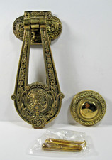 VICTORIAN SPIRIT OF THE FORREST GREEN MAN BRASS DOOR KNOCKER REPRODUCTION NEW