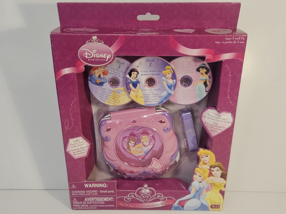 Very Rare New In Box 2000s Disney Princess Portable CD Player Set