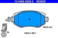 Bremsbelagsatz Scheibenbremse ATE 13.0460-2620.2 FüR Renault Megane K9A 4 B9A