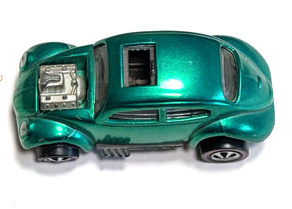 Mattel Hot Wheels 1967 Red Line Emerald Green VW Bug W/ Sunroof, U.S. - Image 2 of 4