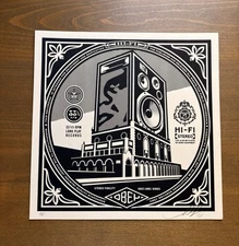 Shepard Fairey OBEY RECORDS Signed Numbered Screen Print AP RARE