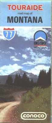 1977 Conoco Montana Vintage Road Map 