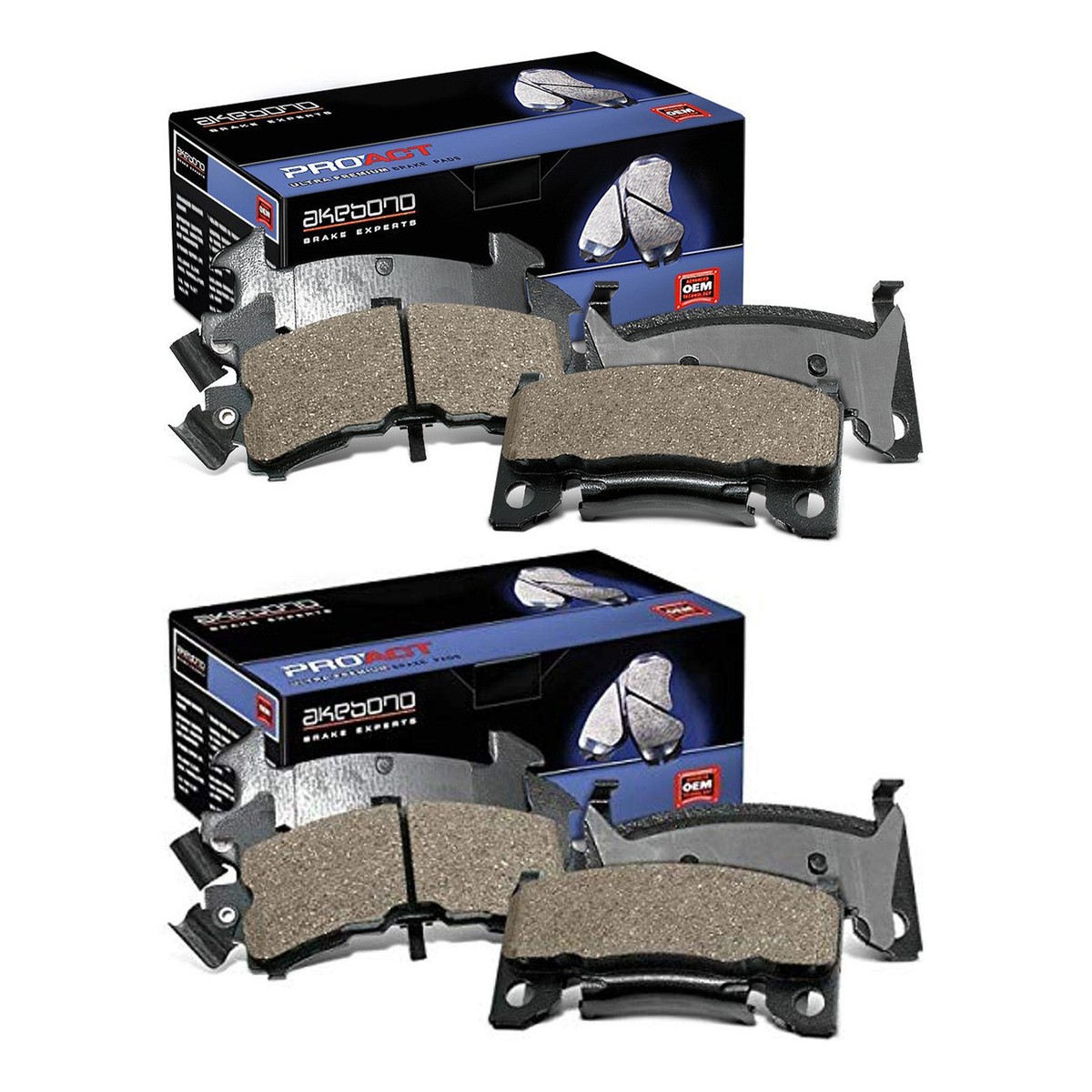 Akebono Performance Ceramic FRONT REAR Brake Pads Kit Set for