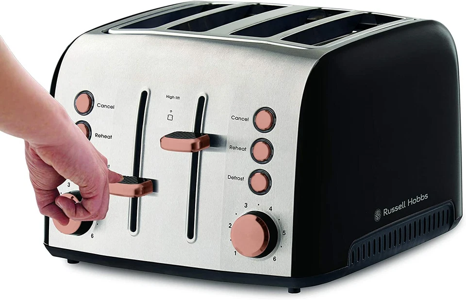 Toaster 4 Slice Cooper Extra Wide Slots W/ Crumb Tray Brooklyn Collection - image 3 of 4