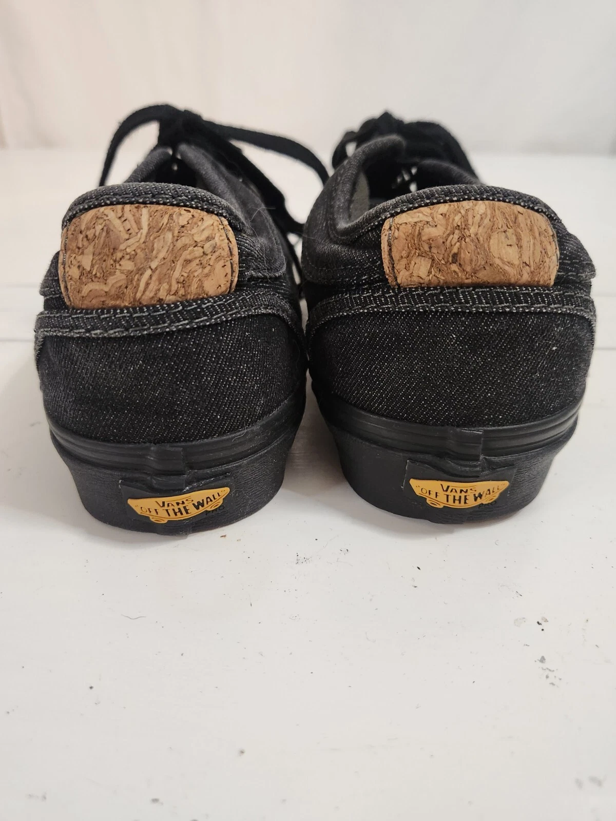 Vans Ultracush Pro denim nero peltro con accento marrone basso da uomo taglia 7