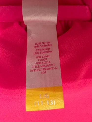 No Boundaries Hot Pink Bikini Top Girls Large 11-13 NWT - Picture 4 of 5