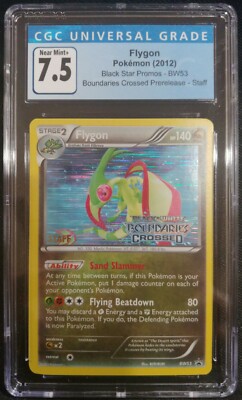 Flygon BW53 Staff Promo Boundaries Crossed Prerelease CGC 7.5 NM+