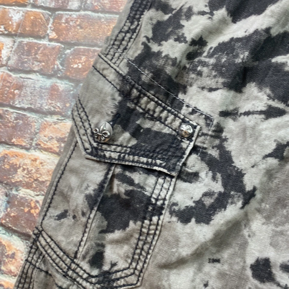 Шорты-карго Rock Revival для взрослых 29 черные серые хлопковые повседневные 12 дюймов по внутреннему шву мужские - Изображение 3 из 4